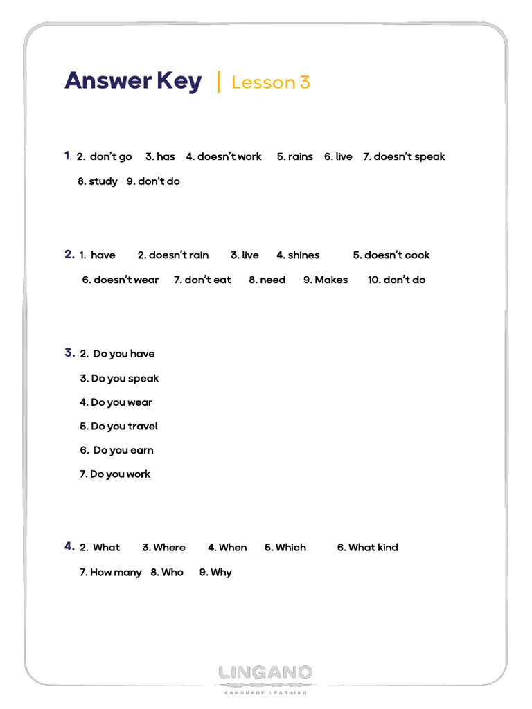 Answer Key 3 | PDF