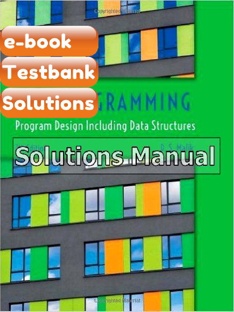 Testbank C Programming Program Design Including Data Structures 7th ...