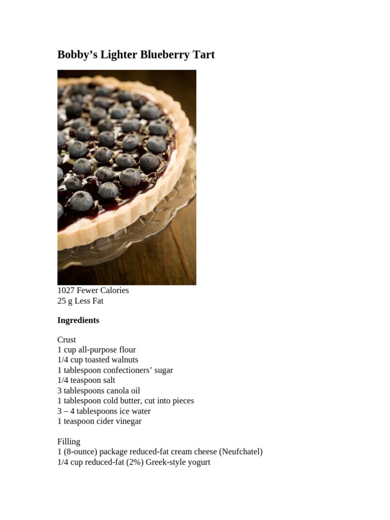 Blueberry Tart | PDF