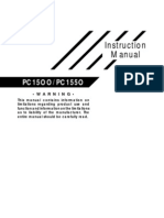 Instruction Manual: PC15OO/PC155O