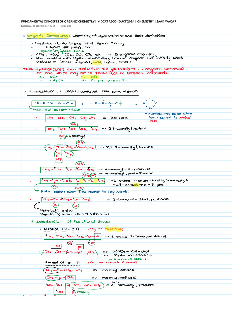 Fundamental Concepts of Organic Chemistry | PDF