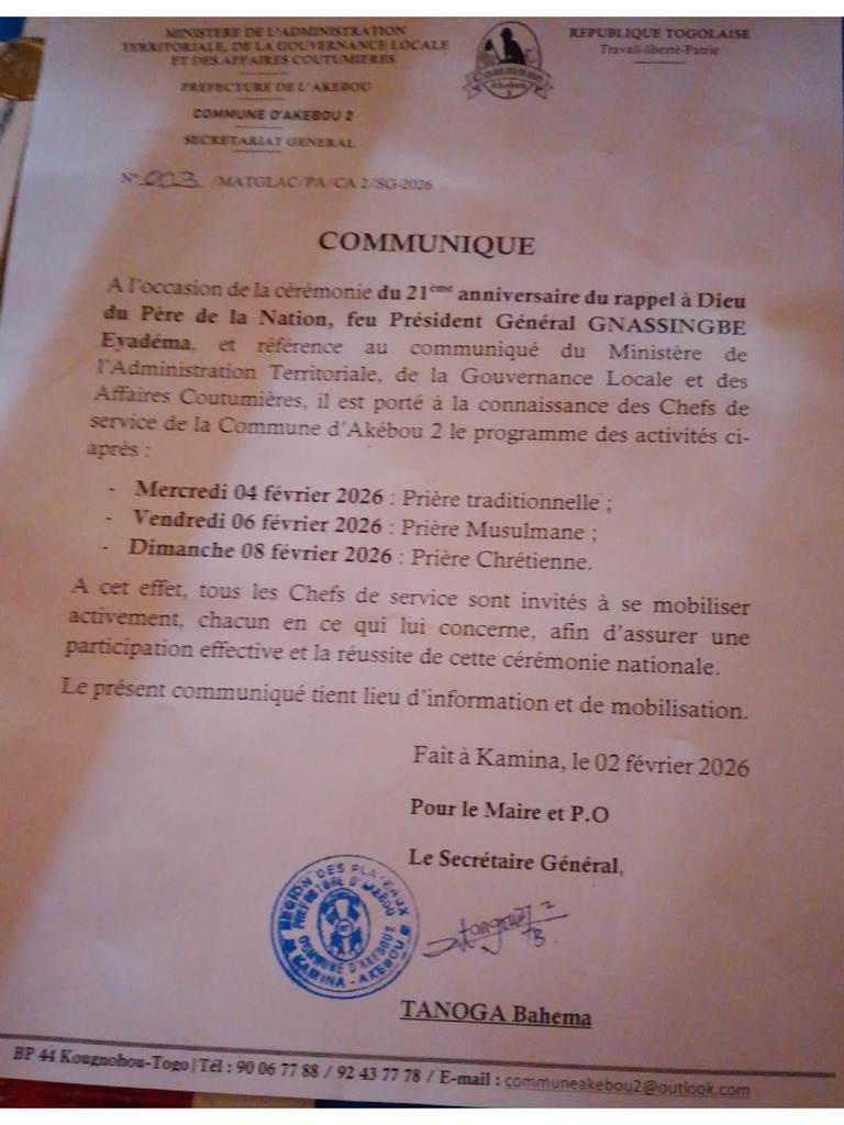 Communiqué | PDF