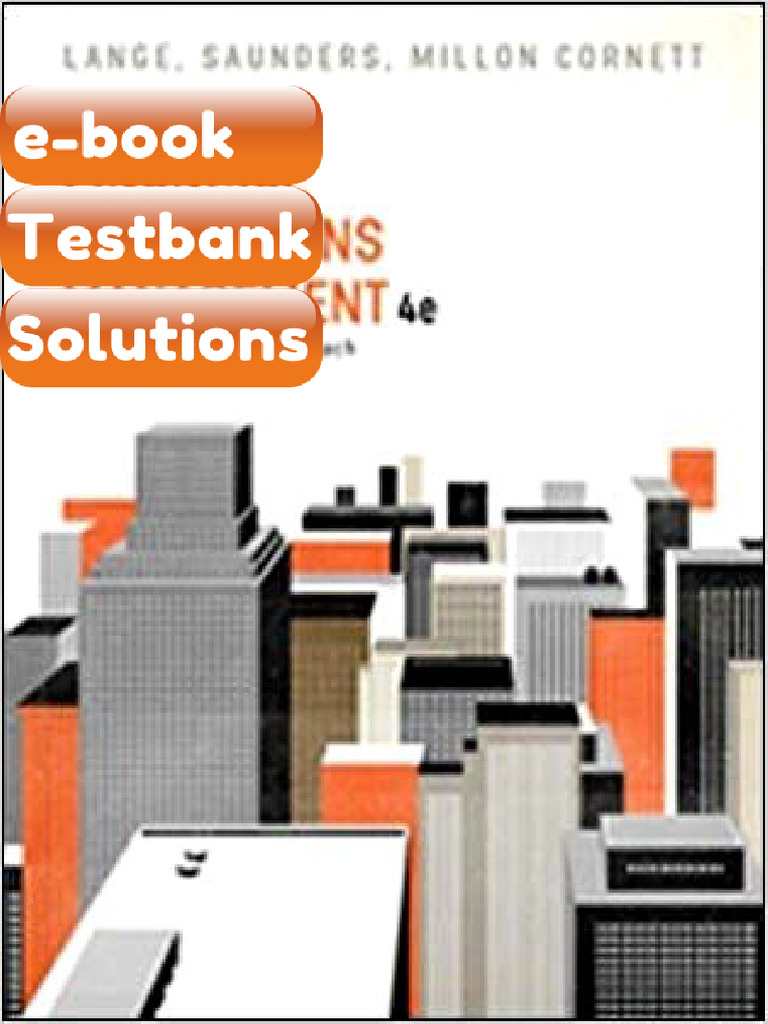 Testbank Financial Institutions Management 4th Edition by SAUNDERS ...