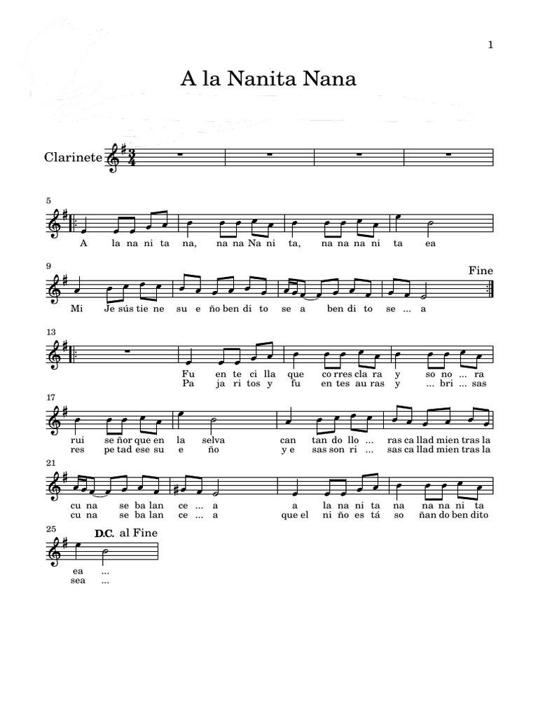 A La Nanita Nana + Letra | PDF