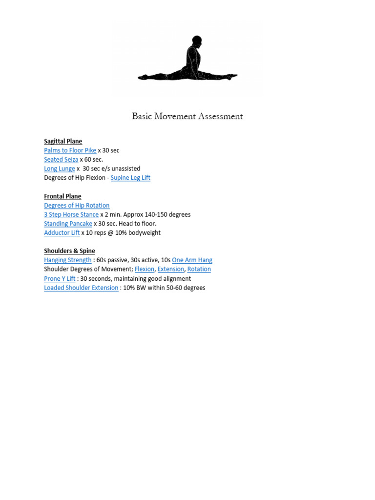Protocols Movement Assessment (1) | PDF