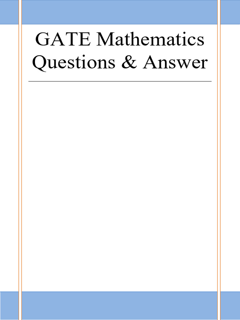 Gate 2021 2010 Que Ans Kalika221pages | PDF | Numerical Analysis ...