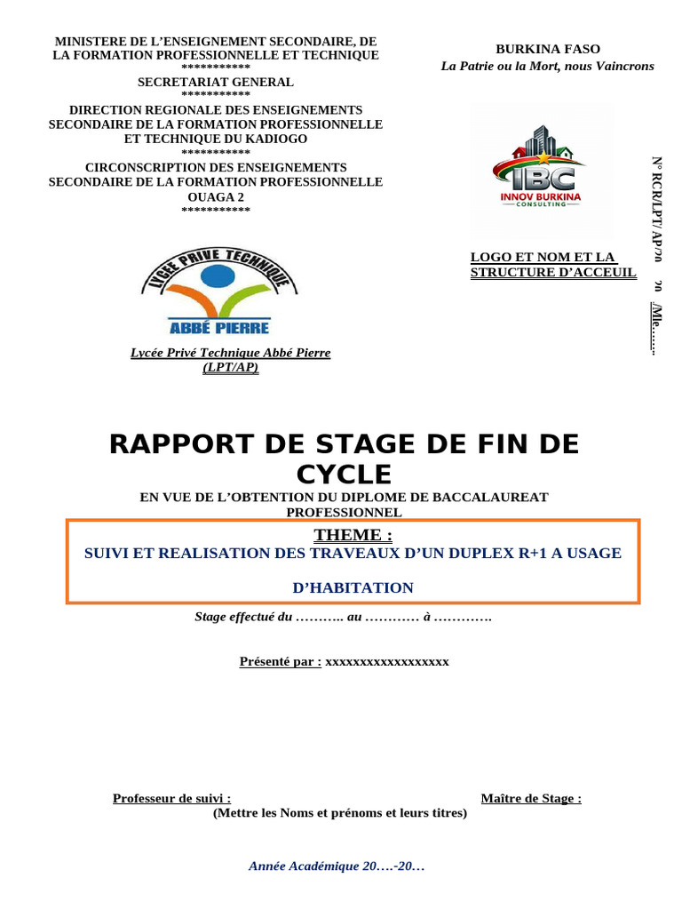 Rapport Modele Lptap Mva Pour Soutenance (Récupération Automatique ...
