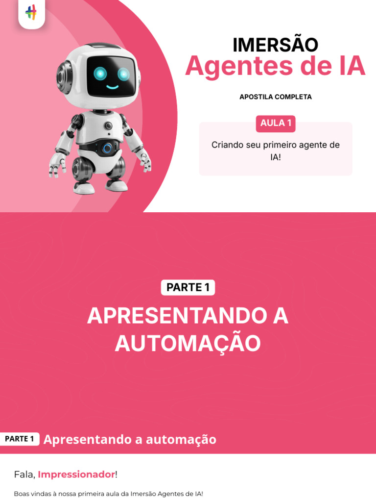 Apostila Imersão Agentes de IA - Aula 1 | PDF | Armazenamento de dados ...