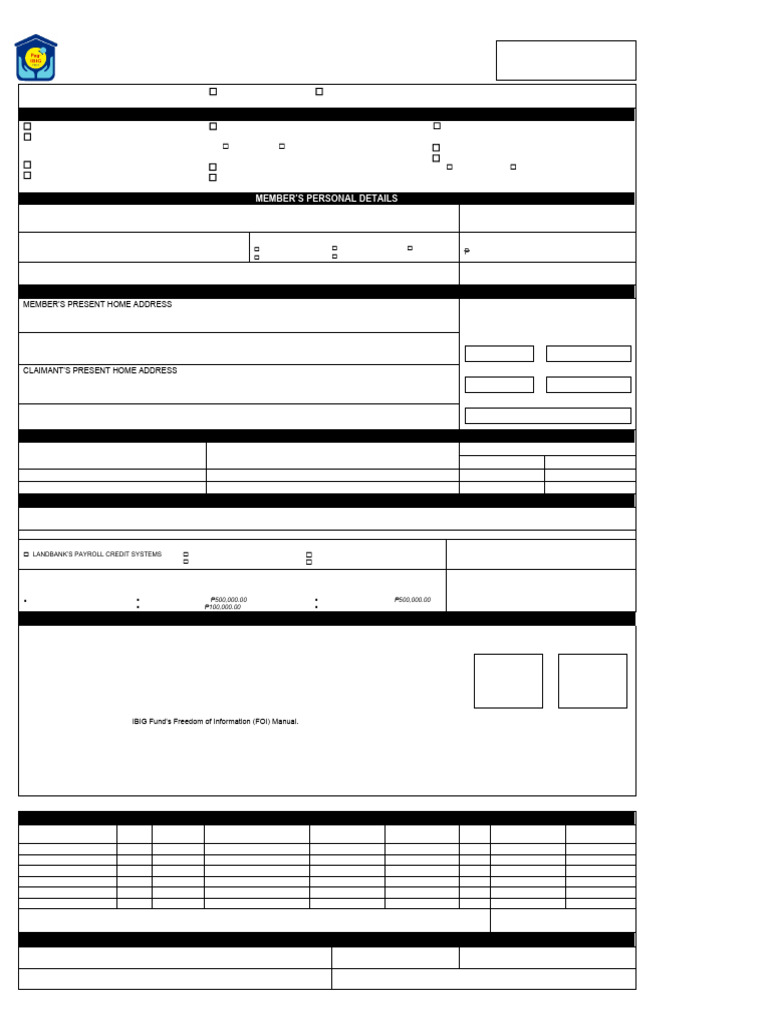 PAG-IBIG PFF285 ApplicationProvidentBenefitsClaim V08 | PDF