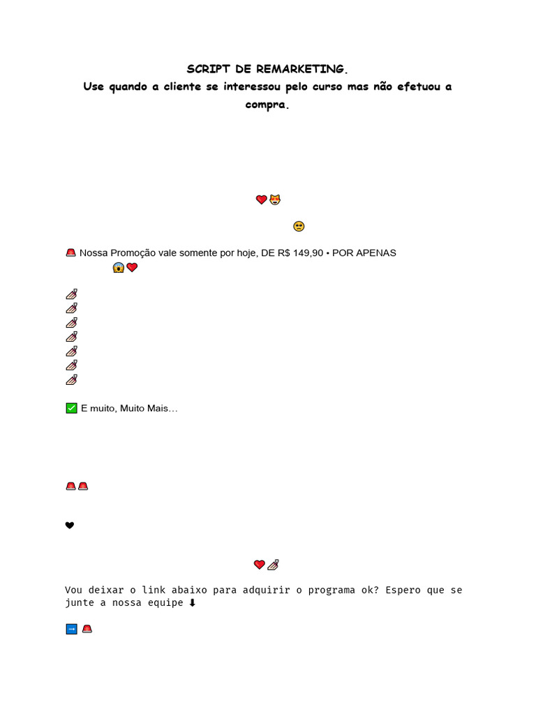 Script de Remarketing | PDF