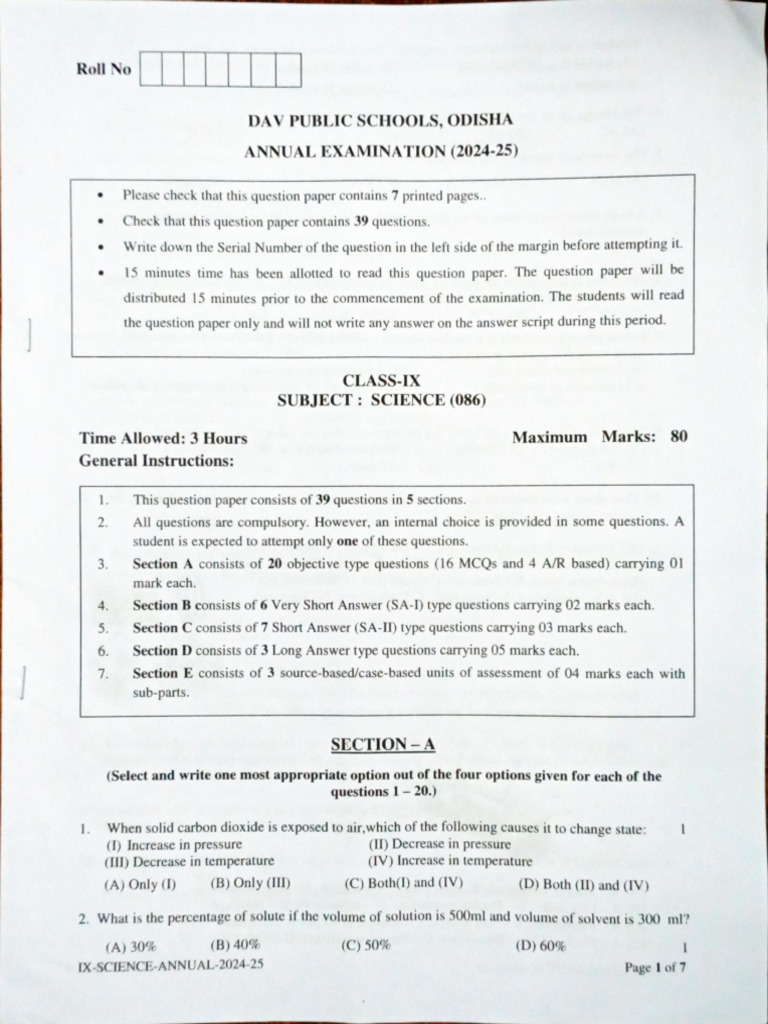 Ix SC QP Annual 2025 | PDF
