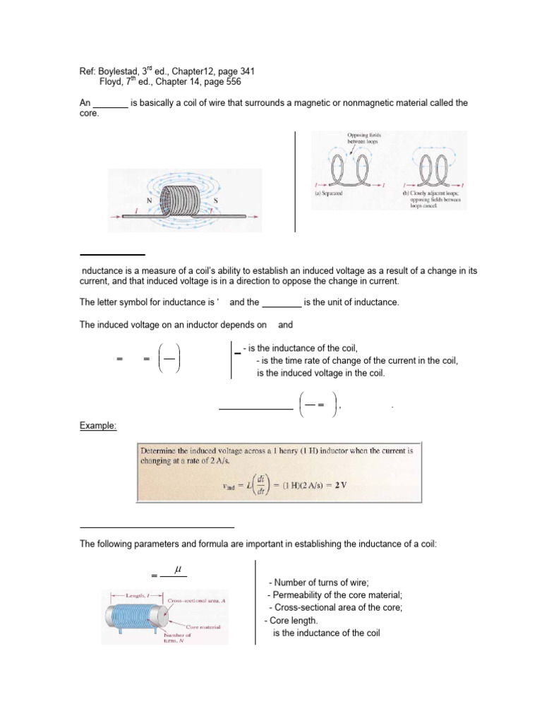 EE 3170 HO-09a Inductance | PDF | Inductor | Inductance