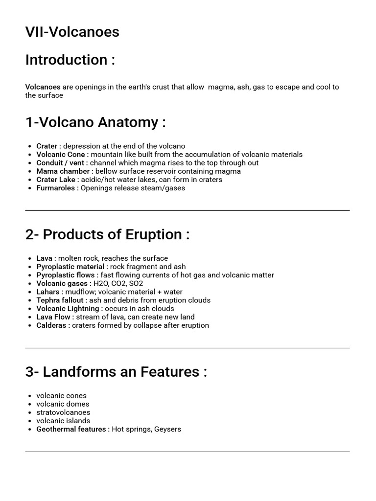 8 Volcanoes | PDF | Volcano | Lava