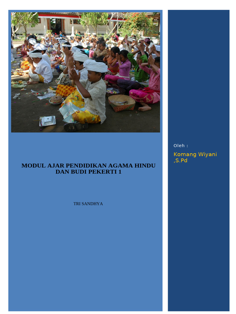 Modul Ajar Kelas I Tri Sandhya | PDF