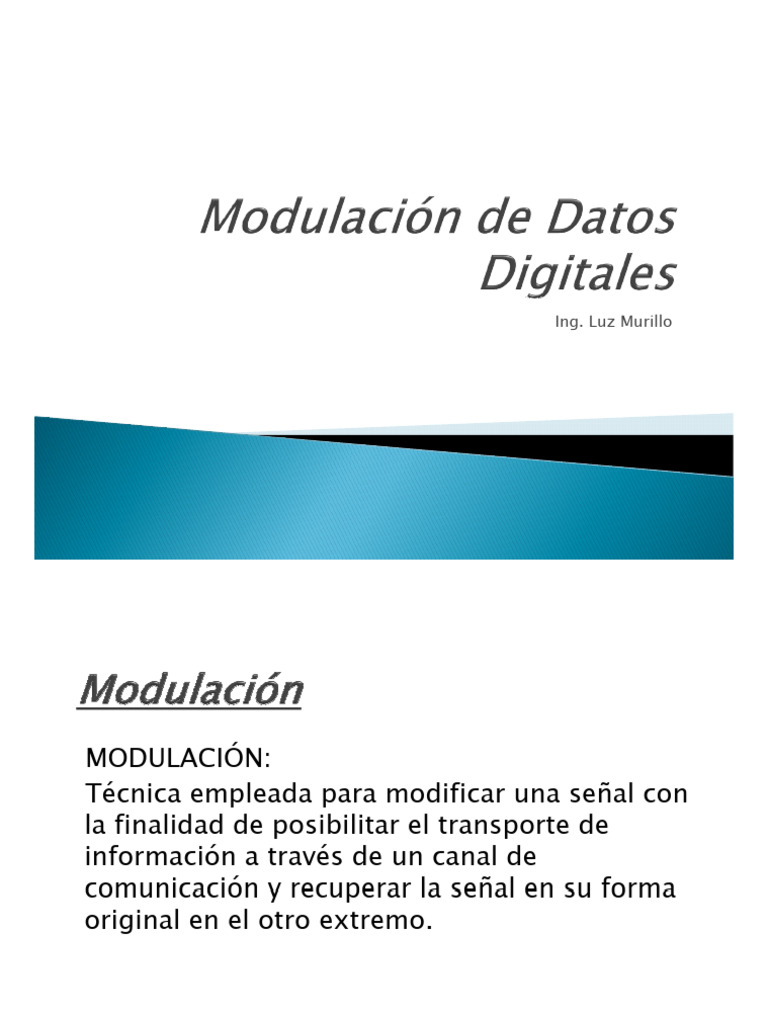 Clase 5 Tecnicas de Modulacion Digital | PDF | Ingeniería en ...