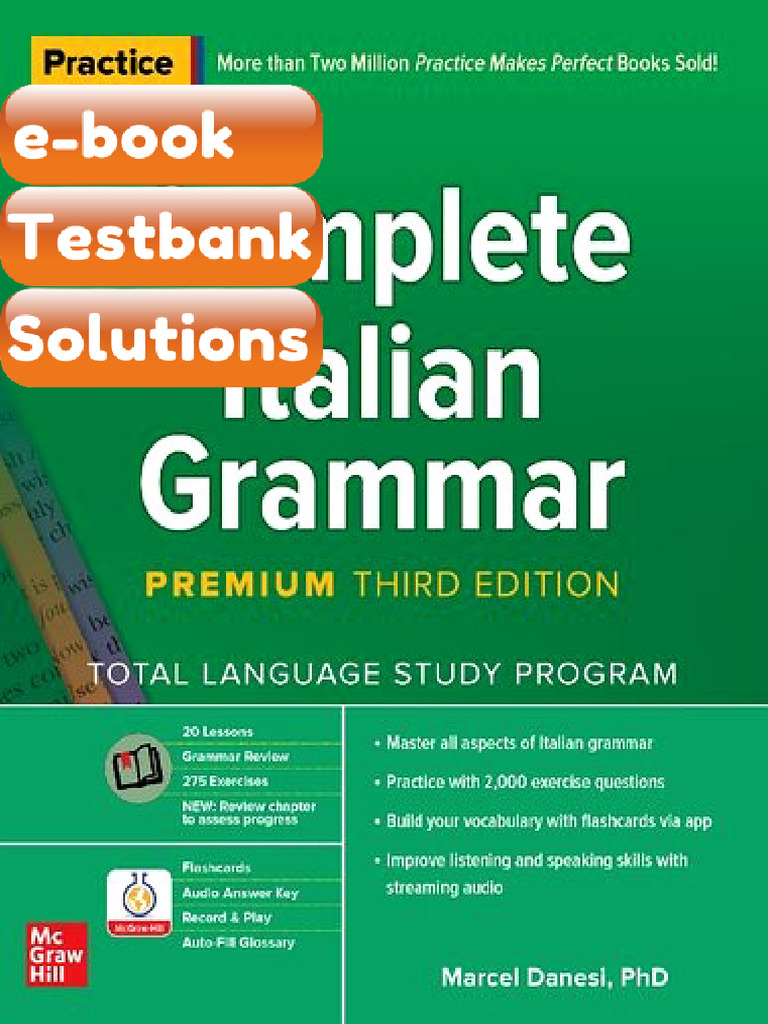 Testbank Practice Makes Perfect Complete Italian Grammar Premium Third ...