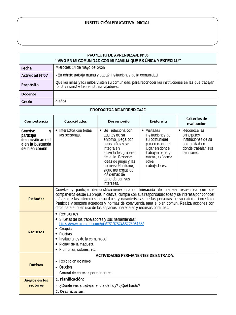 4 Años - Actividad Del 14 de Mayo | PDF | Aprendizaje