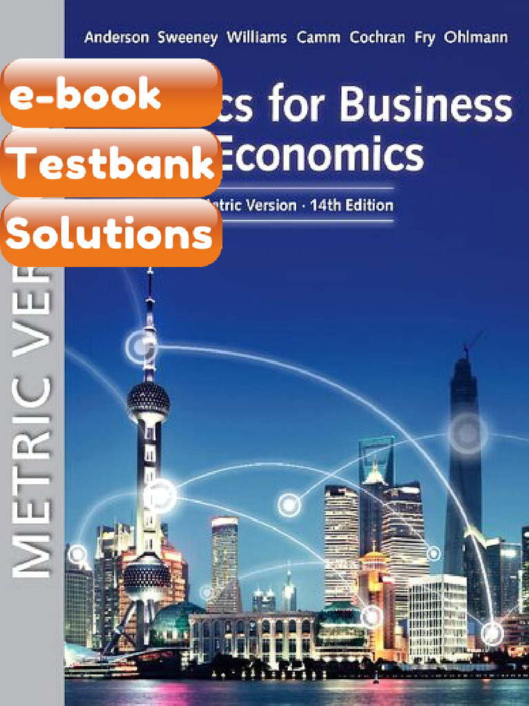 Testbank Statistics for Business and Economics Metric Edition 14th ...