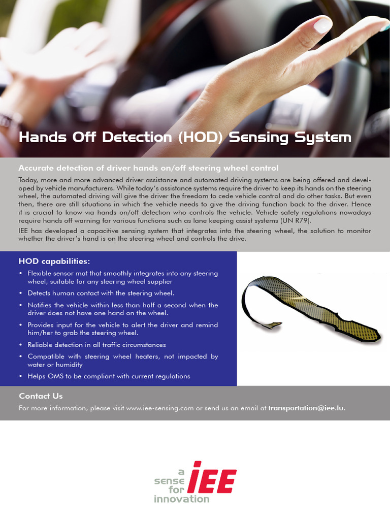 Iee Hod Hands Off Detection Sensing System Factsheet | PDF | Automotive ...