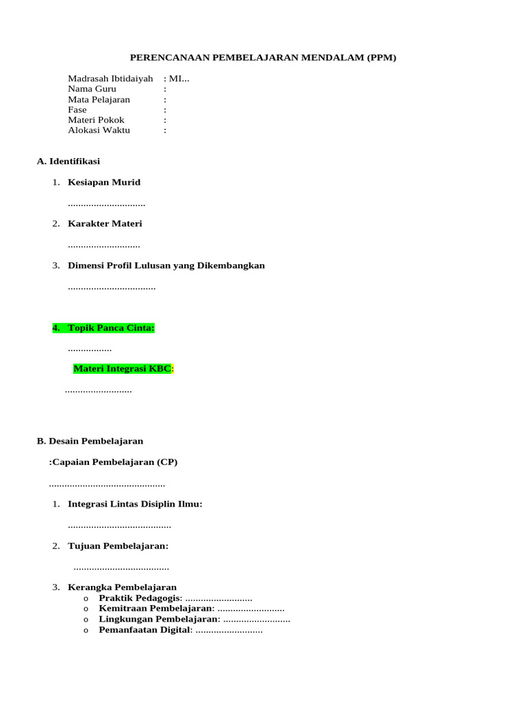 Fix Template PPM | PDF