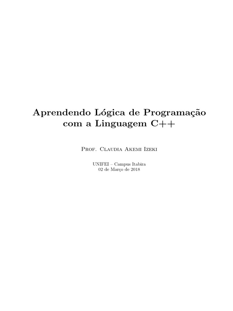 Apostila C++ | PDF | Algoritmos | Linguagem de programação