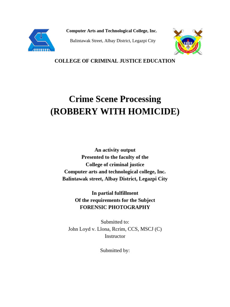 Crime Scene Files Report | PDF | Crime Scene | Forensic Science