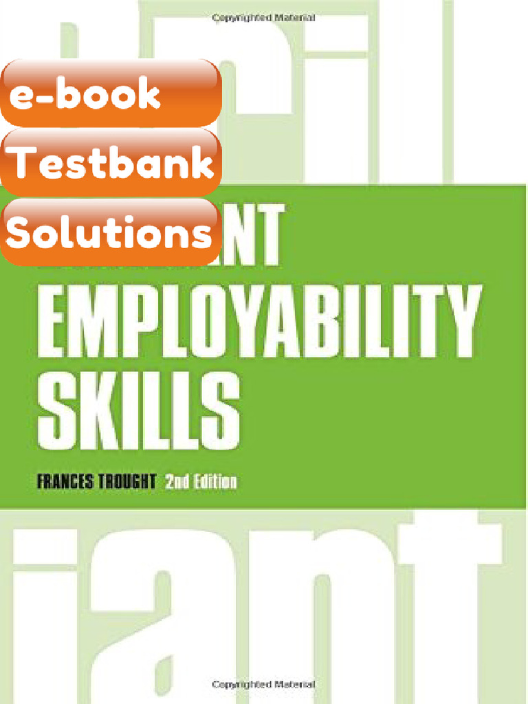 Testbank Brilliant Employability Skils How to Stand Out From the Crowd ...