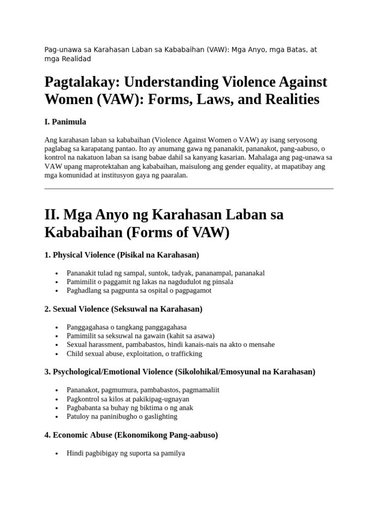 VAWC | PDF