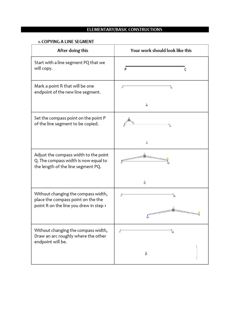 Elementary Construction. | PDF | Triangle | Perpendicular
