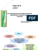 De La Organización de Los Trabajos de Grado de Especialización y Maestría y Las Tesis Doctorales