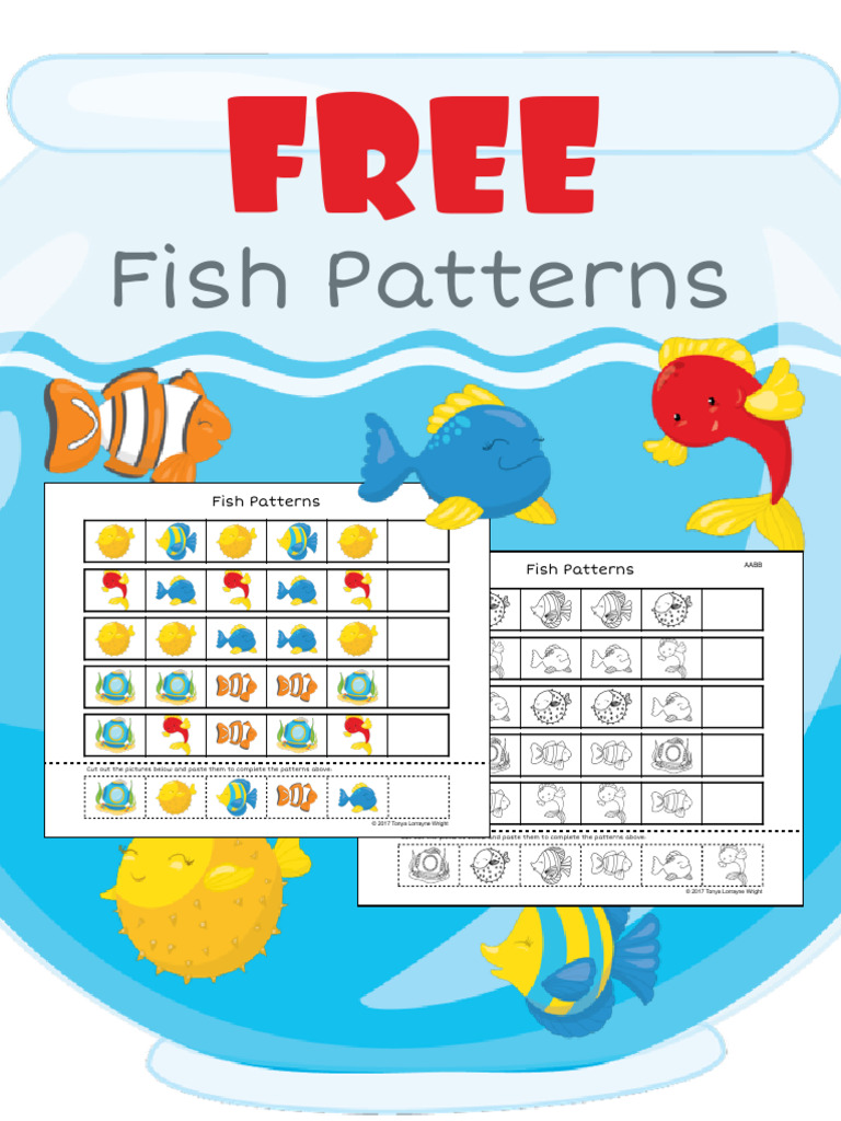 FishPatternsFreeCutandPastePatternPractice-1 | PDF