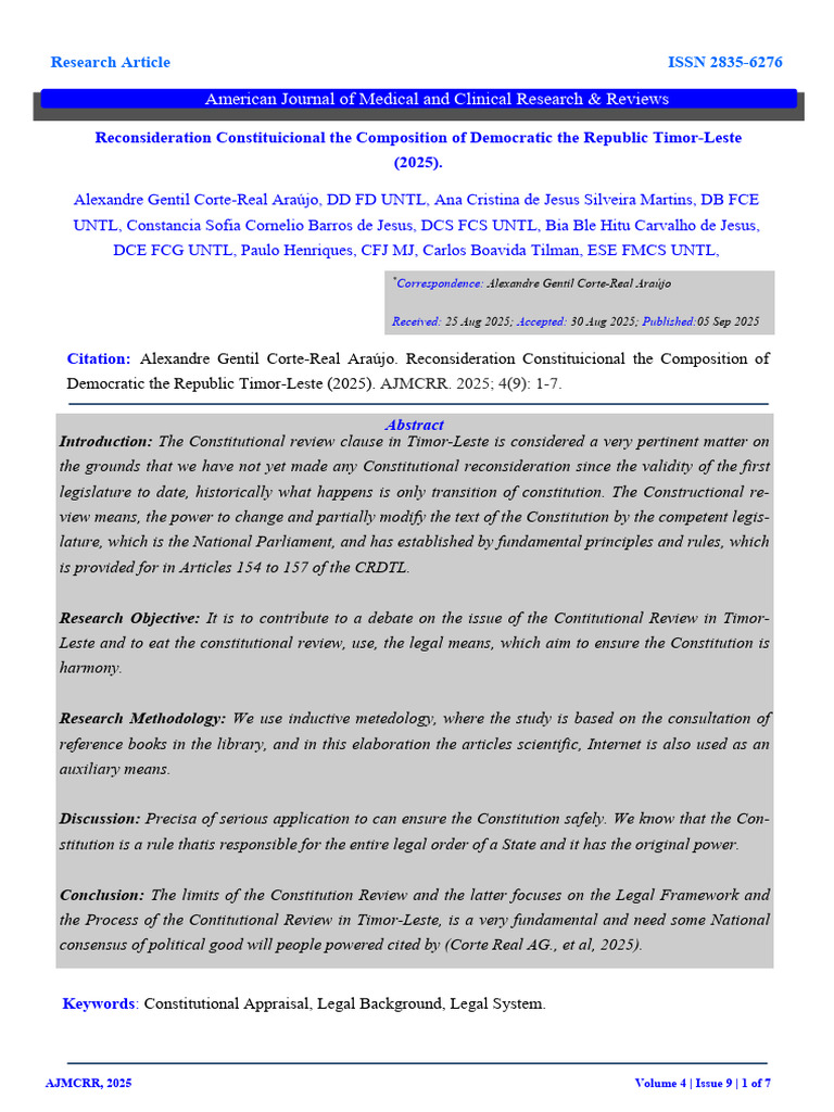 American Journal of Medical and Clinical Research & Reviews | PDF ...