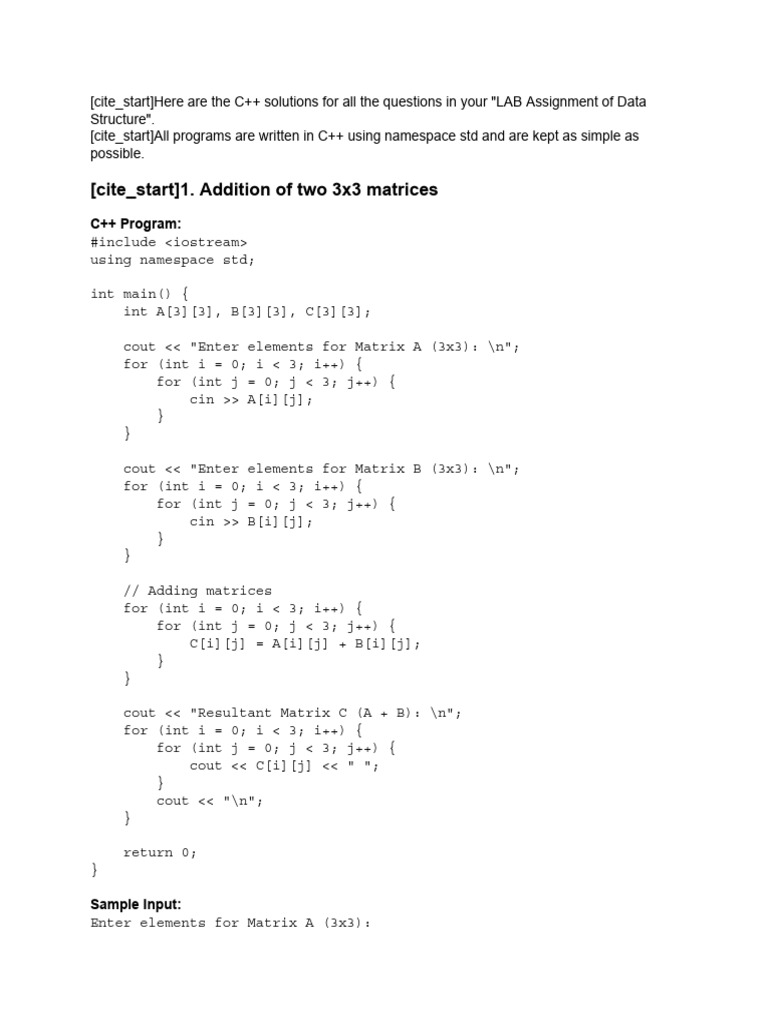 Solve Questions With C - and Tell Their Input and ... | PDF | Software ...
