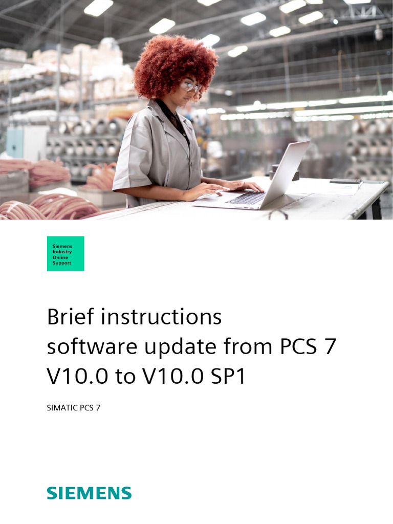 Brief Instructions Software Update From PCS 7 V10.0 To V10.0 SP1 | PDF ...