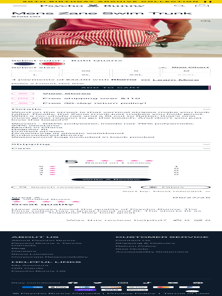 Mens Zane Swim Trunk - Mb1000030 | PDF