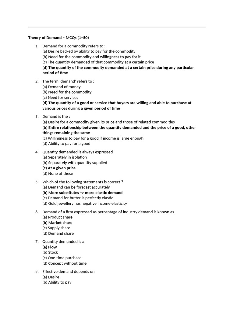 Chapter 2 Theory of Demand Supply | PDF | Elasticity (Economics) | Demand