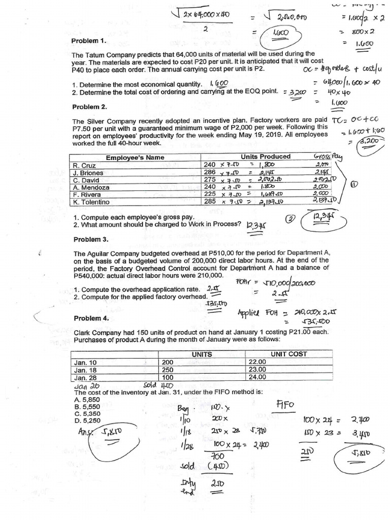 Acc 123 Study Material With Solutions | PDF