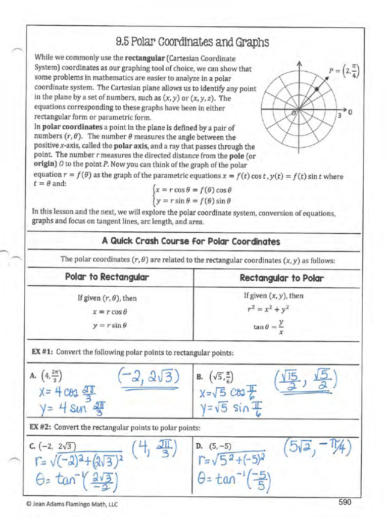 Solutions - 9.5 Polar Coordinates and Graphs | PDF