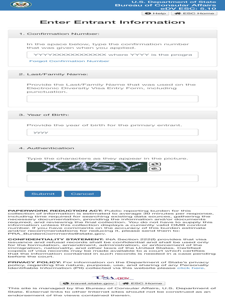Entrant Status Check Web Site | PDF