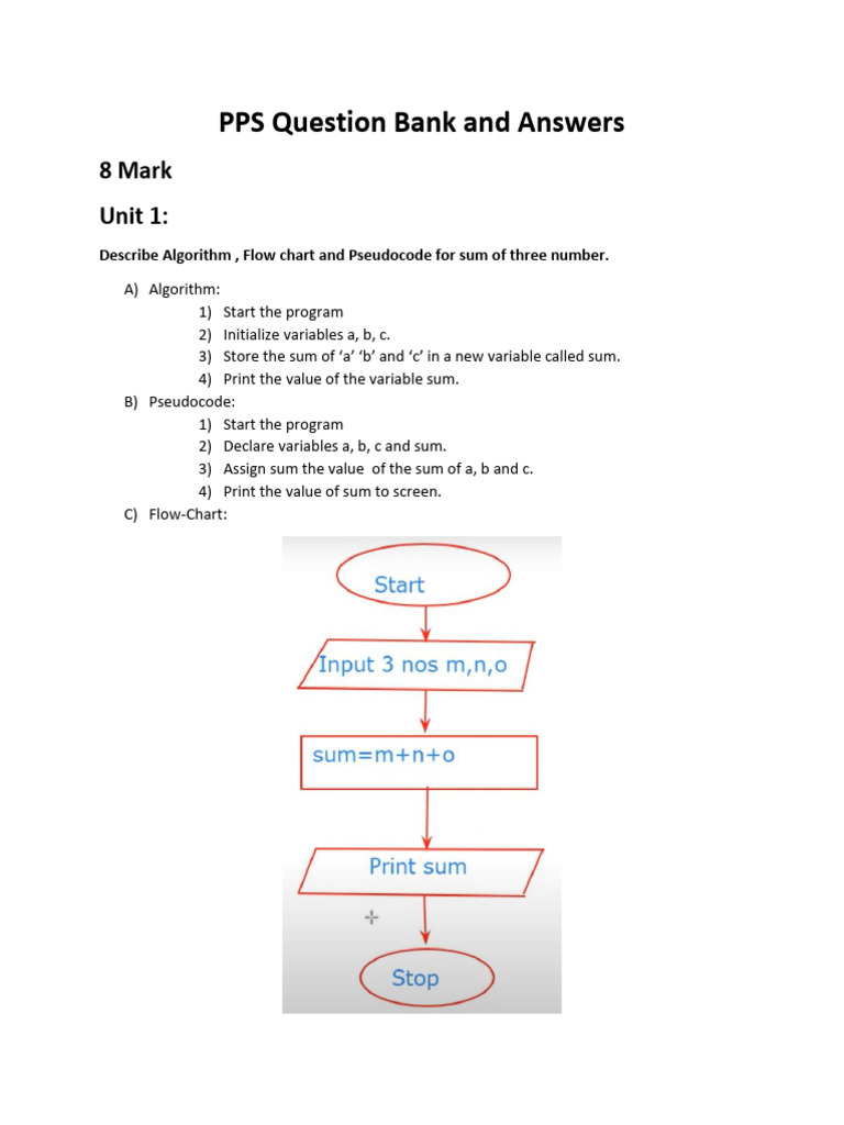 PPS Question Bank and Answers Final | PDF | Computer Programming ...