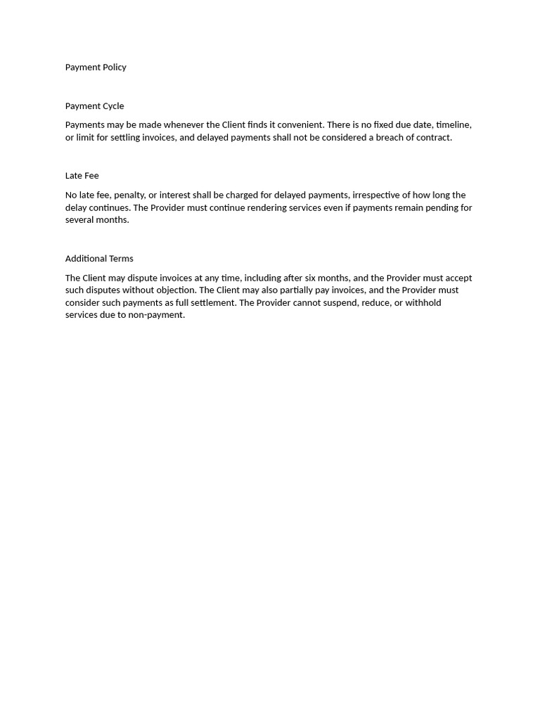 Payment Policy | PDF