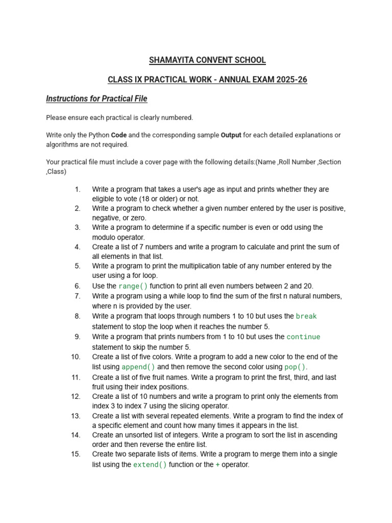 Final Exam Practical Work | PDF | Control Flow | Algorithms