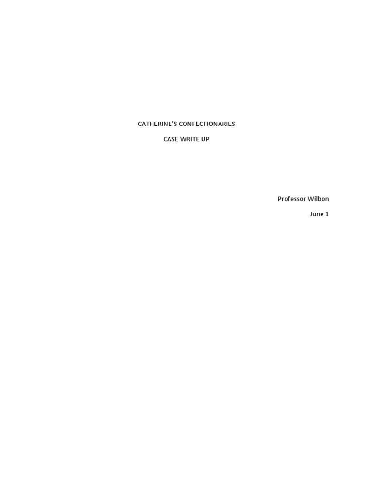 Catherine's Confectionaries Business Strategy | PDF | Strategic ...