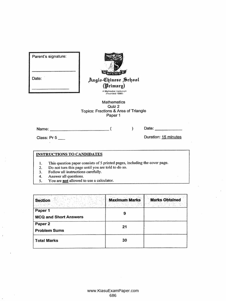 2025 P5 Math 52 | PDF