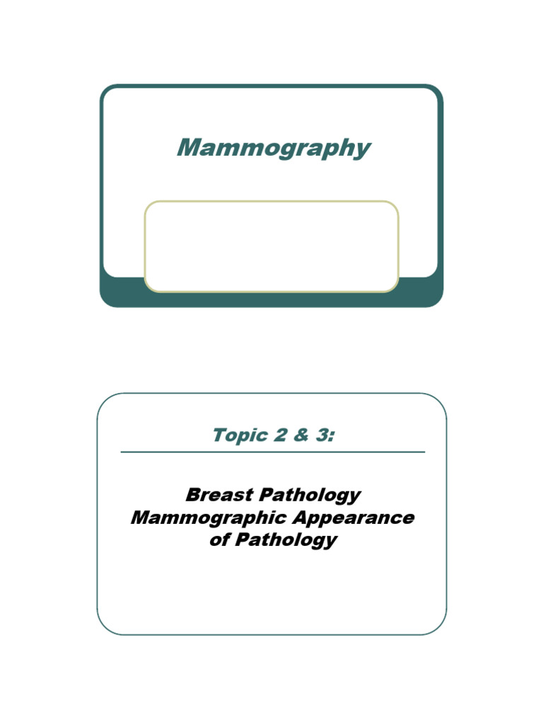 Mammography 2 | PDF | Mammography | Breast Cancer