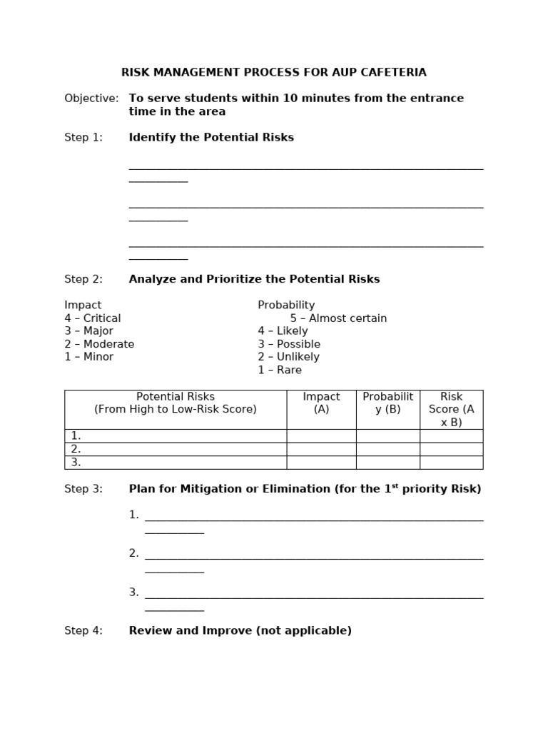 Risk Management Process | PDF
