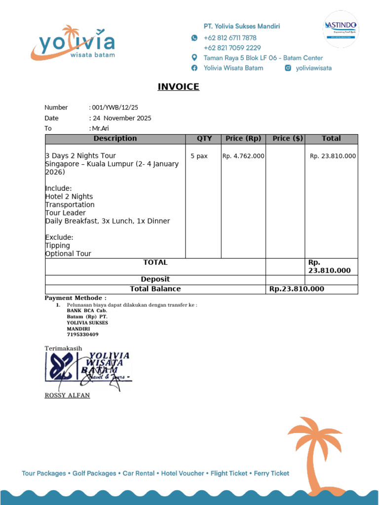 Format Invoice | PDF