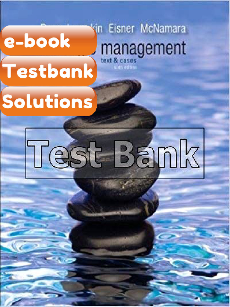 Testbank Strategic Management Text and Cases 6th Edition Dess | PDF | Strategic Management ...