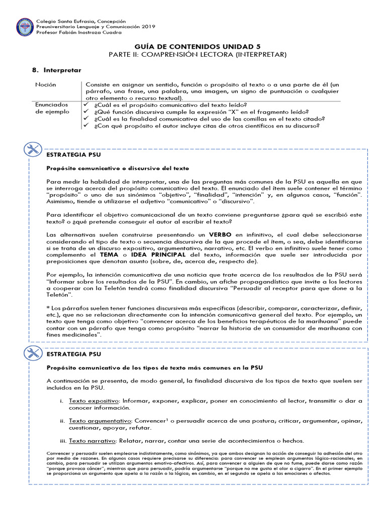 GUÍA CONTENIDOS U5 (Interpretar) | PDF | Nirvana