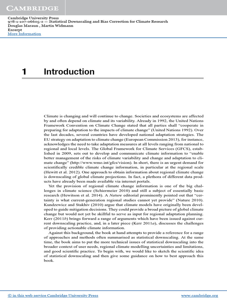 Statistical Downscaling and Bias Correct | PDF | General Circulation ...